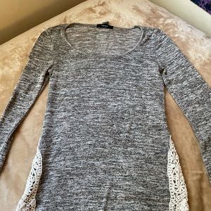 Grey Long Sleeve Top